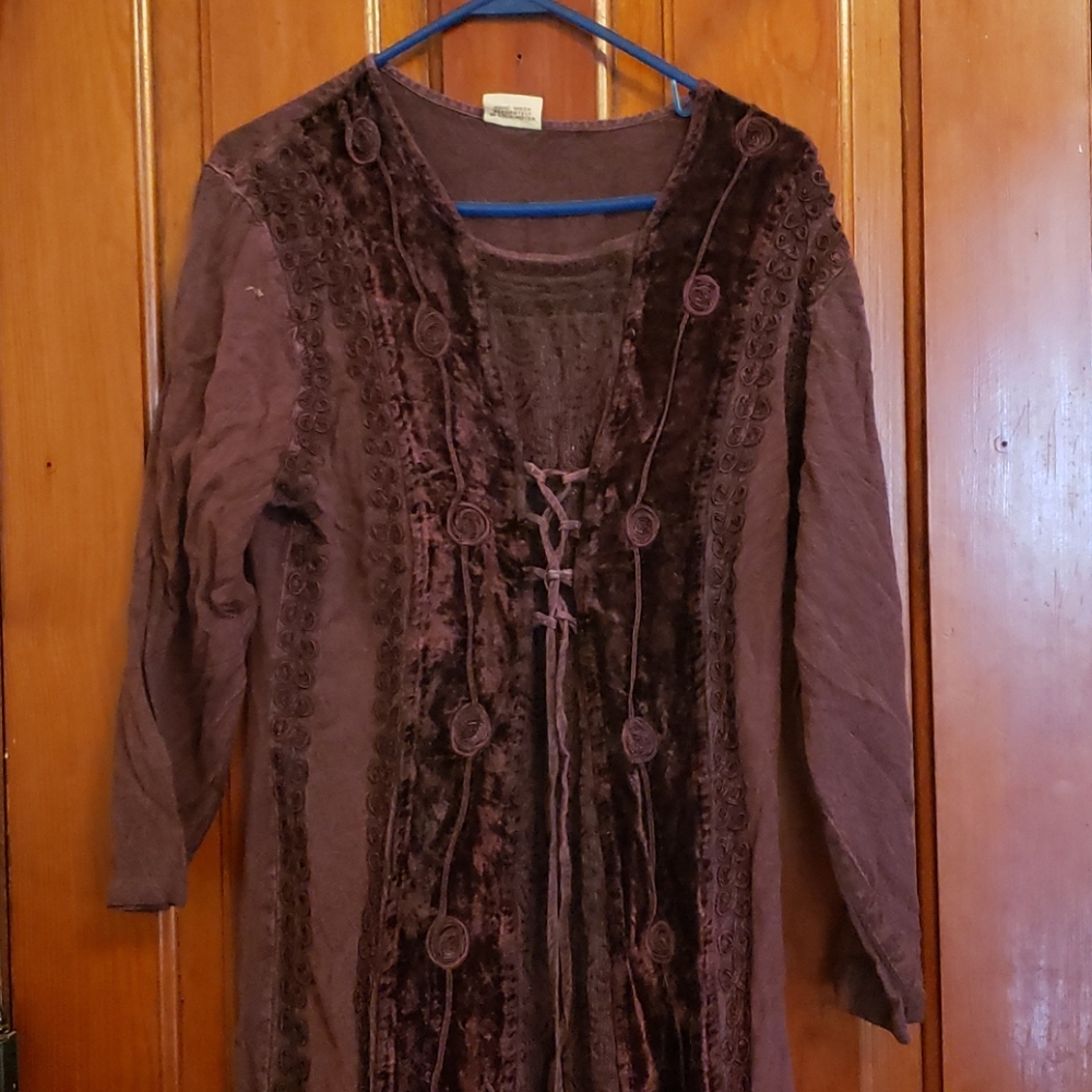 MAGIC Long Plum Dress adjustable